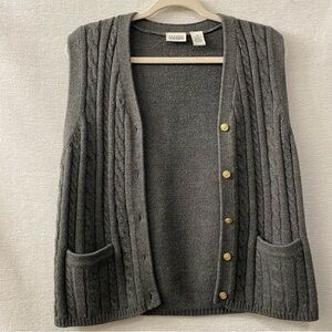 Classic Elements Charcoal Cable Knit Cardigan